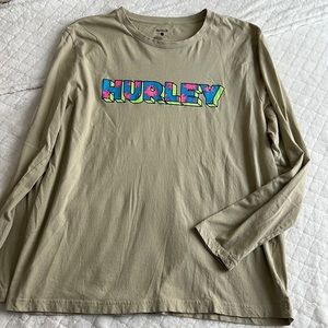 Hurley tan long sleeved tee